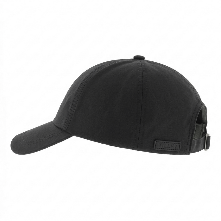 Tilley Adjustable Waxed Cotton Baseball Cap in Black