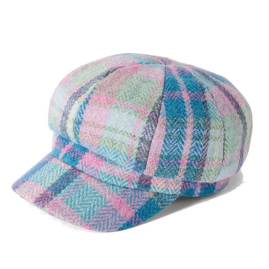 Failsworth Women's Harris Tweed Cap Light Blue Check