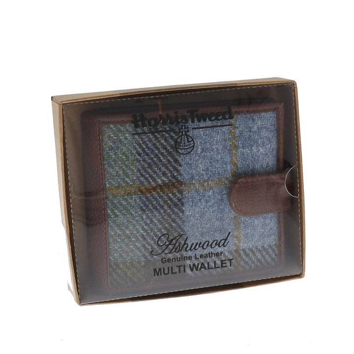 Leather & Harris Tweed Wallet (Tan)