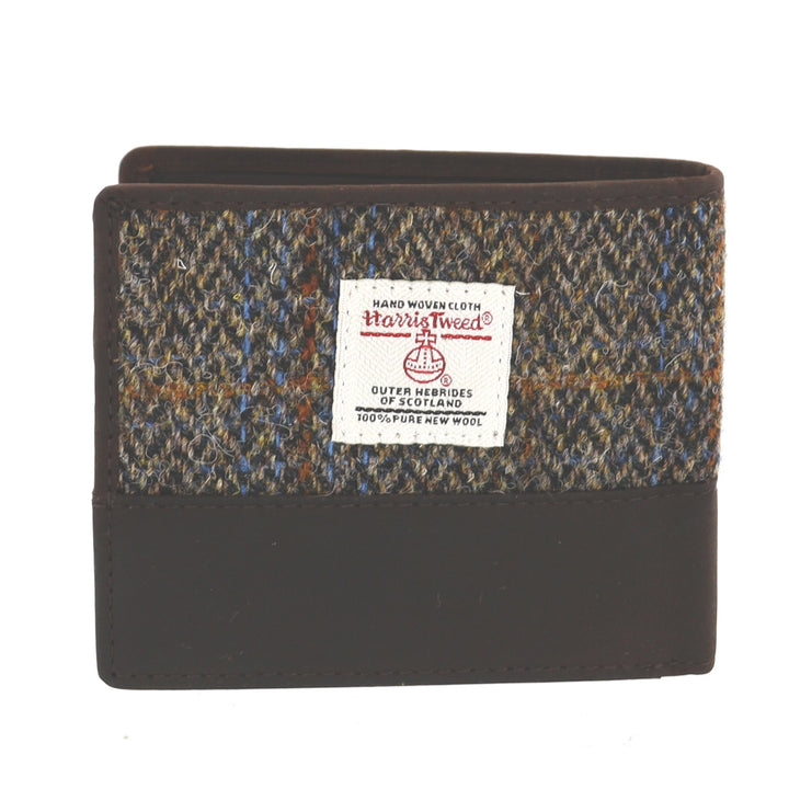 Harris Tweed & Dark Brown Leather Wallet