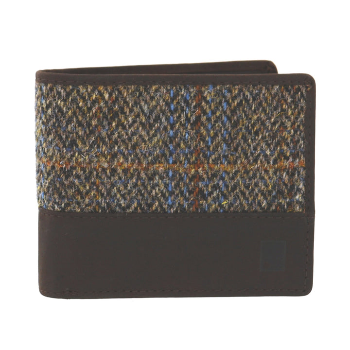 Harris Tweed & Dark Brown Leather Wallet