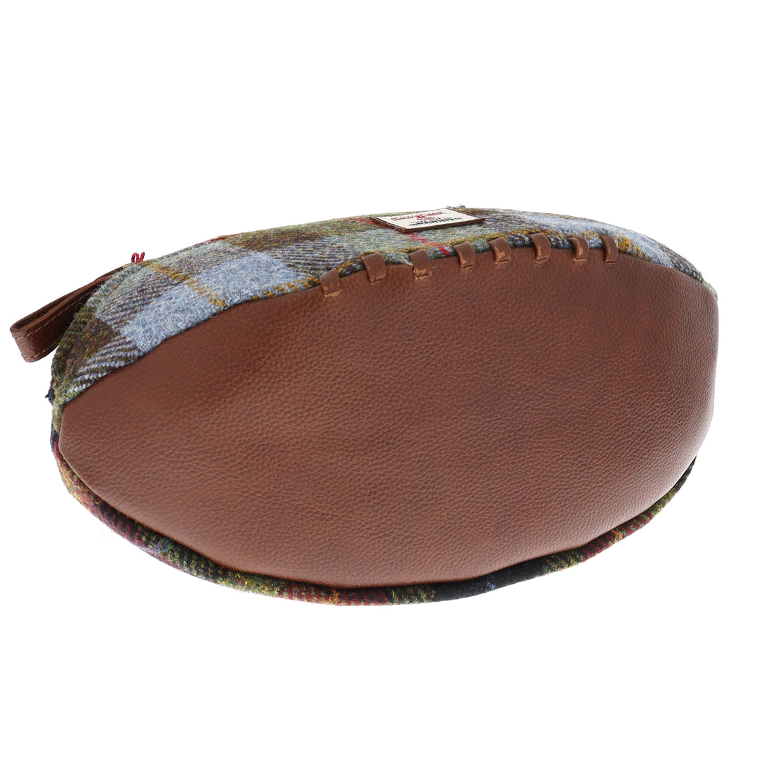 Leather & Harris Tweed Rugby Washbag