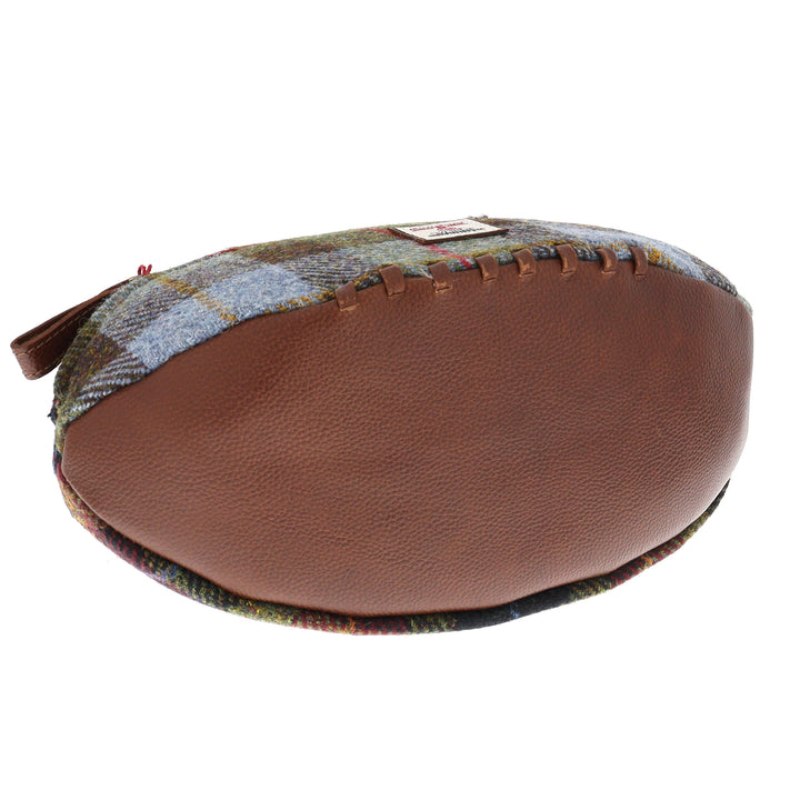 Leather & Harris Tweed Rugby Washbag