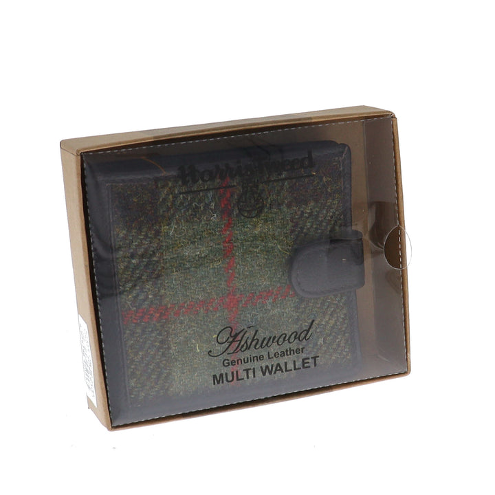 Leather & Harris Tweed Wallet (Brown)