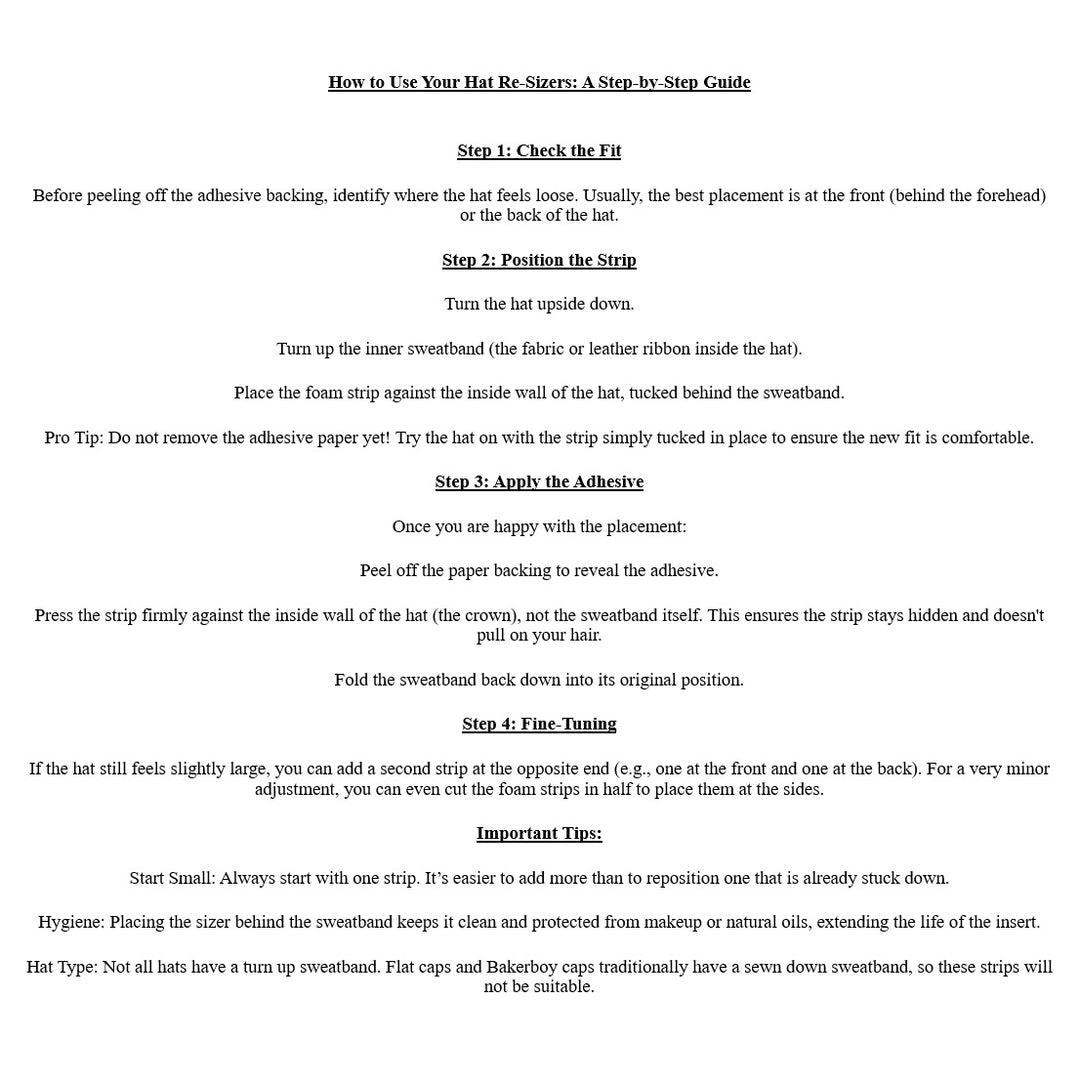 Hat Re-Sizers - Pack of 2