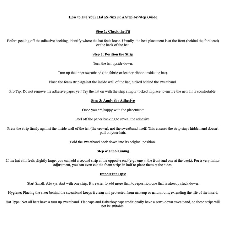 Hat Re-Sizers - Pack of 2