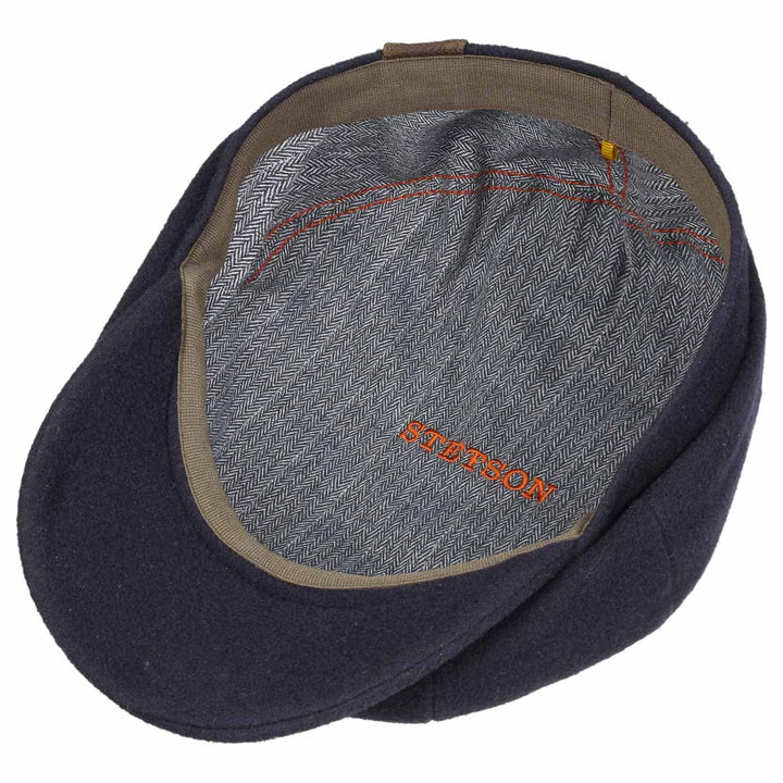 Stetson Wool Hatteras Bakerboy Cap Navy Blue