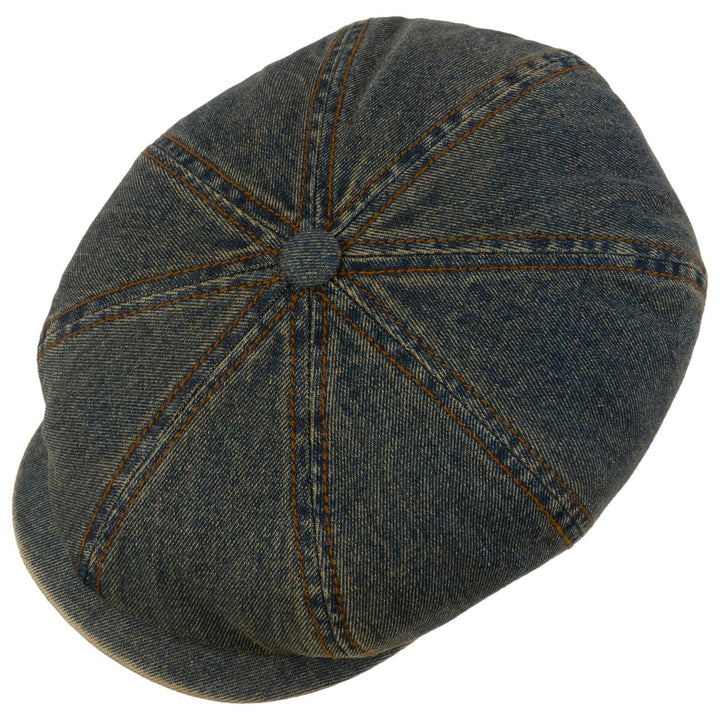 Stetson Hatteras Washed Denim Bakerboy Cap