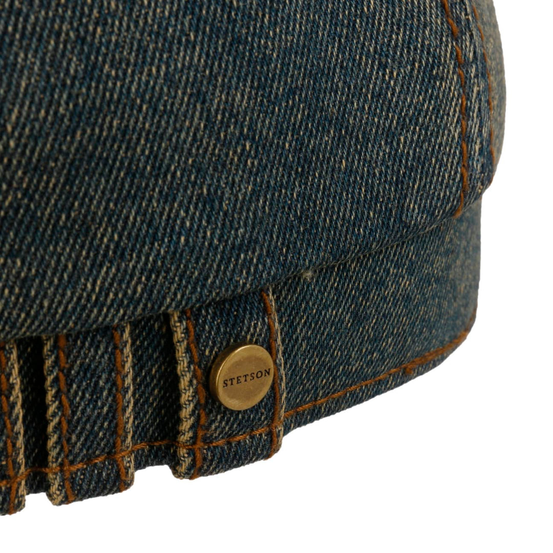 Stetson Hatteras Washed Denim Bakerboy Cap