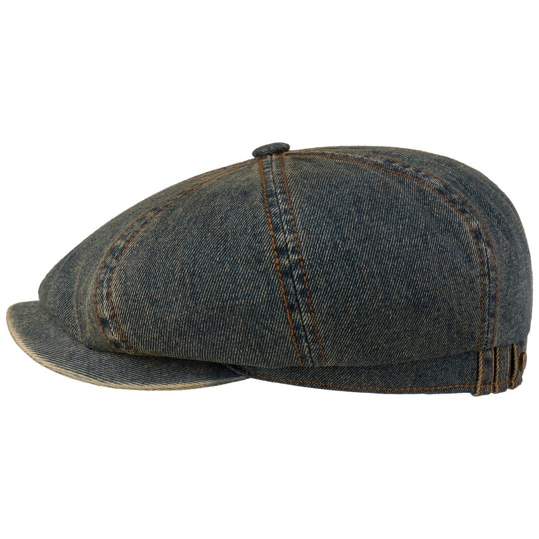 Stetson Hatteras Washed Denim Bakerboy Cap The Hat Company