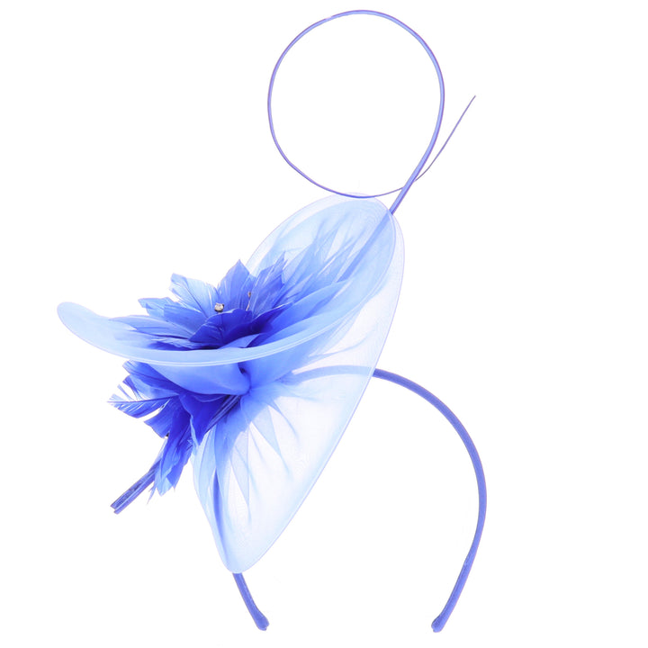 Cobalt Blue Small Headband Fascinator (1432)