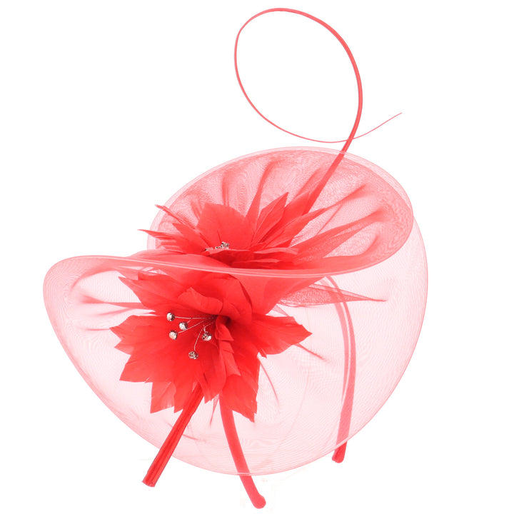 Red Small Headband Fascinator (1432)