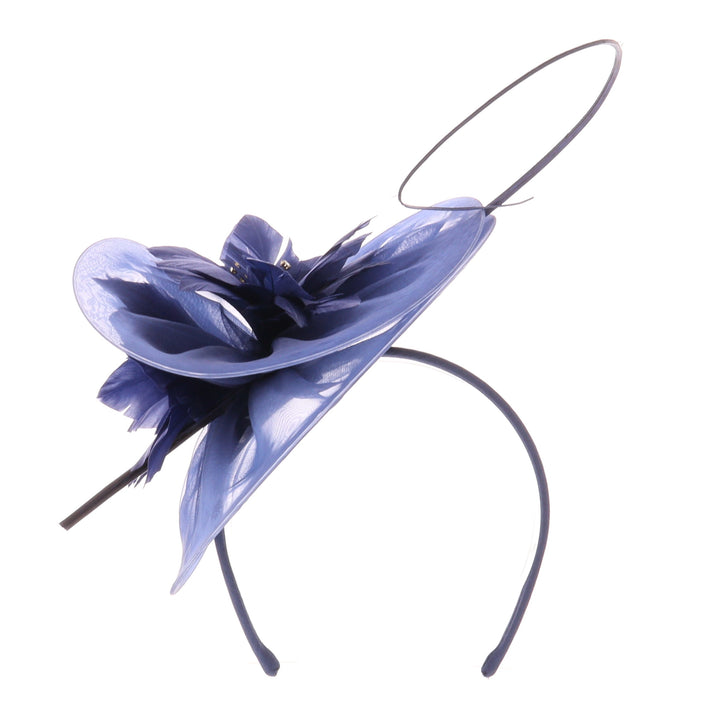 Navy Blue Small Headband Fascinator (1432)