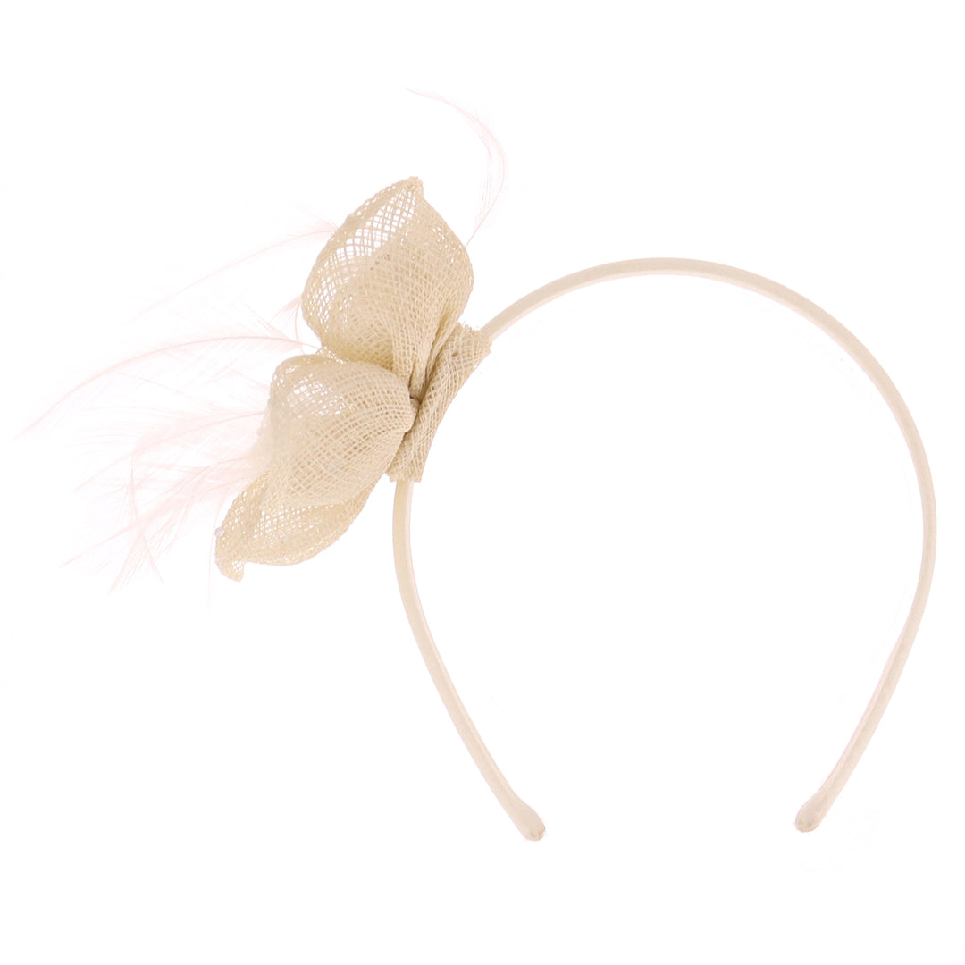 Ivory Remington Sinamay Headband Fascinator, from Elegance Boardmans