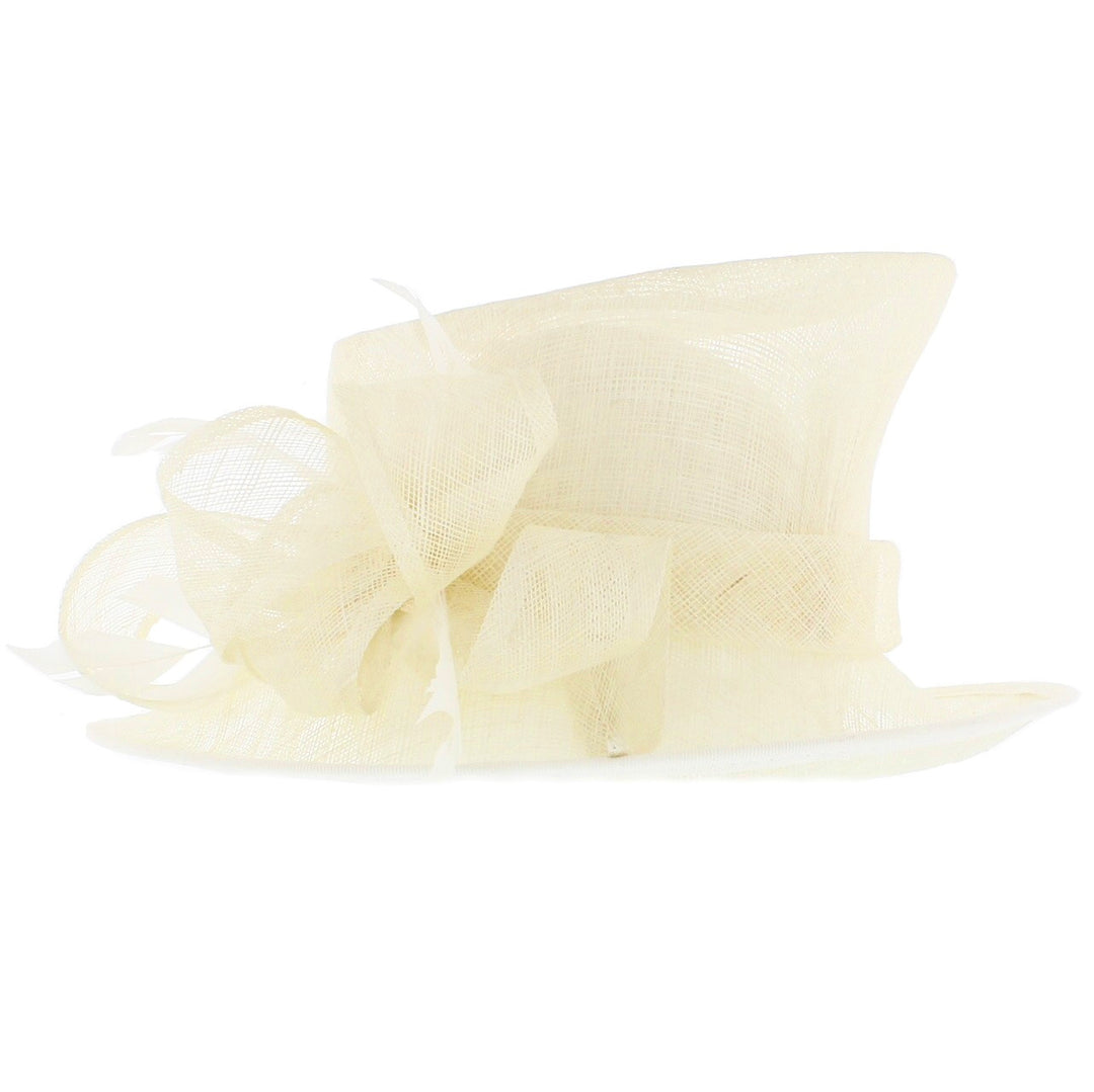 Ivory Small Brim Victoria Sinamay Hat