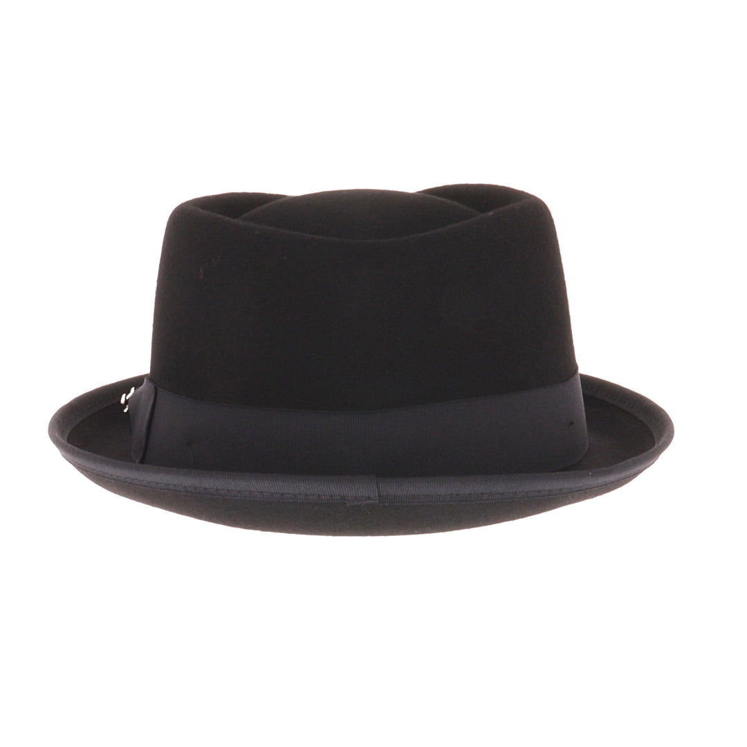 Whiteley 100% Wool Jet Black Pork Pie Hat