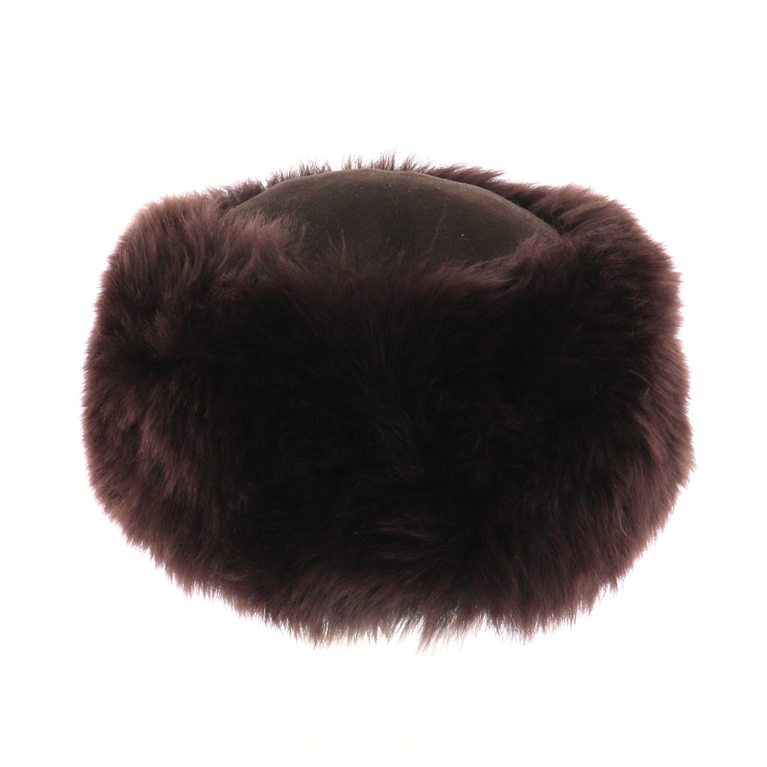 Ladies Luxury Sheepskin Super Soft Cossack Hat in Brown