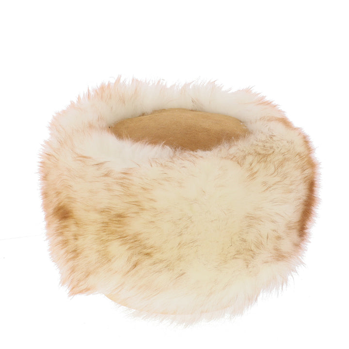 Women's Luxury Sheepskin Super Soft Cossack Hat in Tan