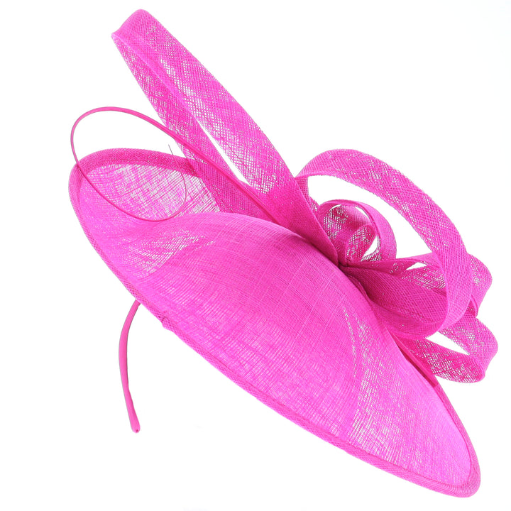 Fuchsia Pink Medium Disc Headband Fascinator 'Kathleen'