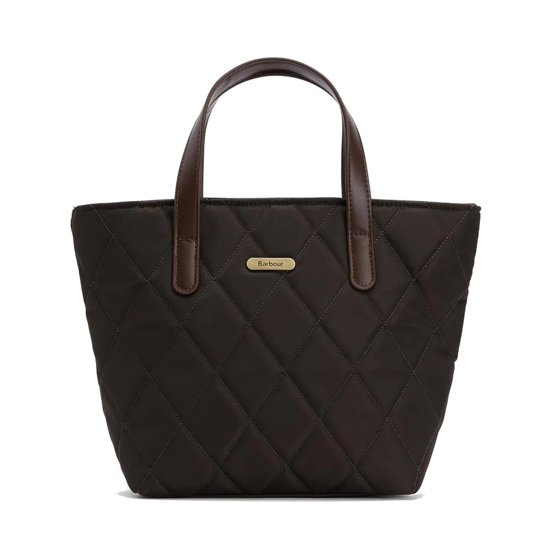 Barbour Mini Quilted Tote Bag in Olive