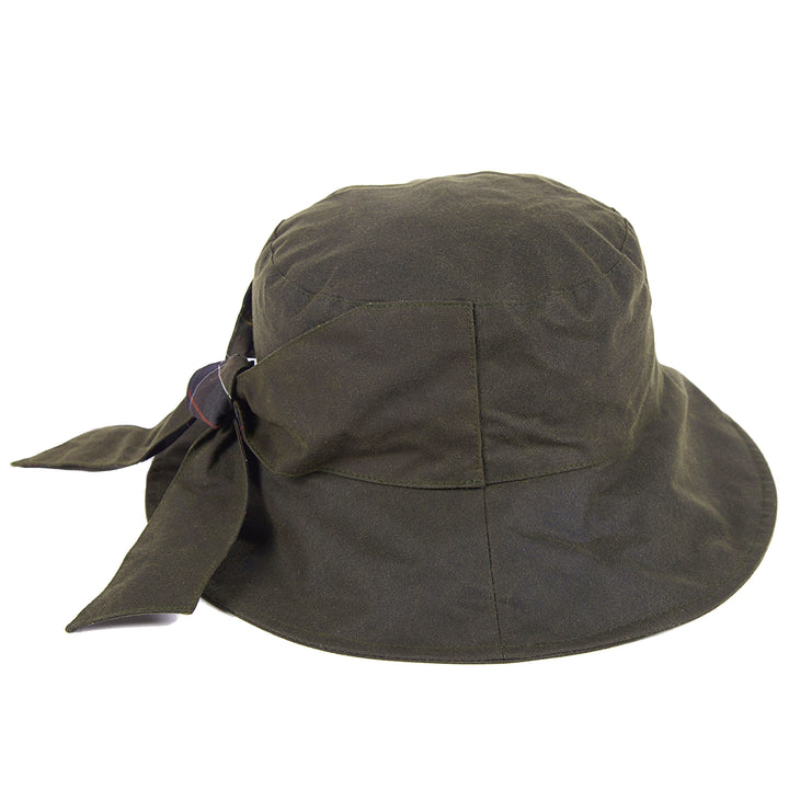 Barbour Ladies Waxed Cotton Brambling Bucket Hat Olive Green