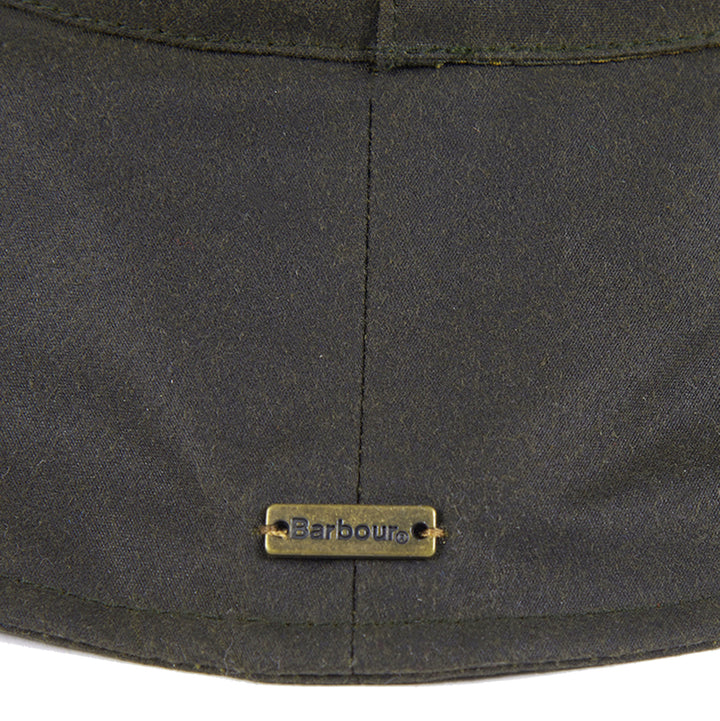Barbour Ladies Waxed Cotton Brambling Bucket Hat Olive Green