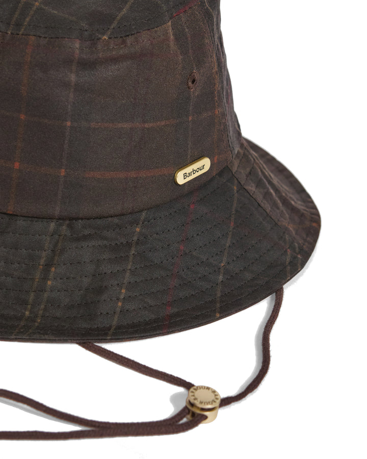 Barbour Women's Hazelwood Waxed Cotton Bucket Hat In Tartan