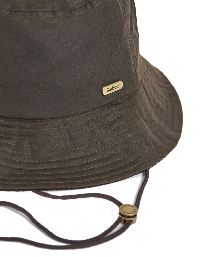 Barbour Women's Delilah Waxed Cotton Bucket Hat In Olive