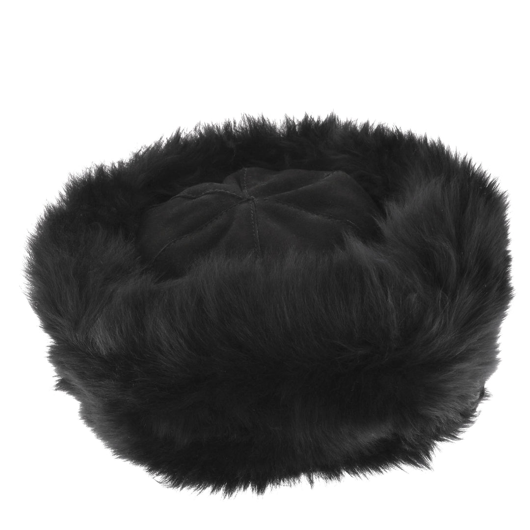 Ladies Luxury Sheepskin Super Soft Cossack Hat in Black