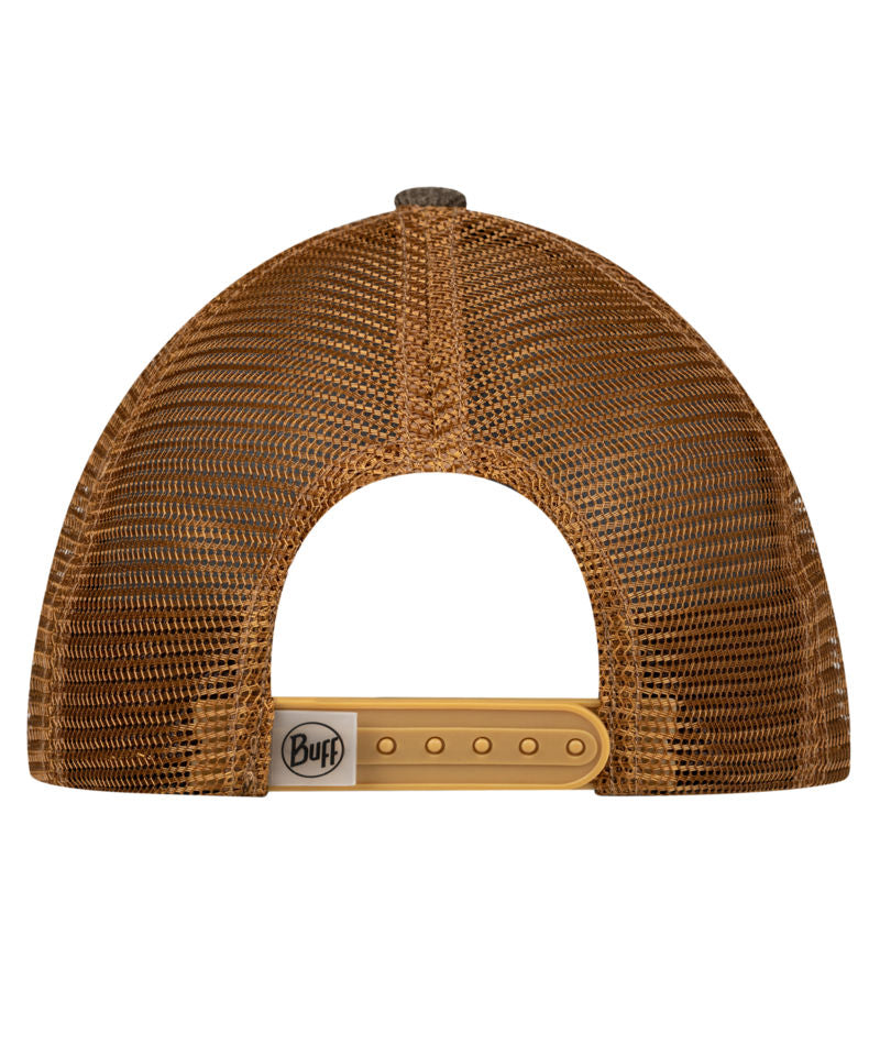 Buff Explore Adjustable Mesh Trucker Cap In Rhoes Brown