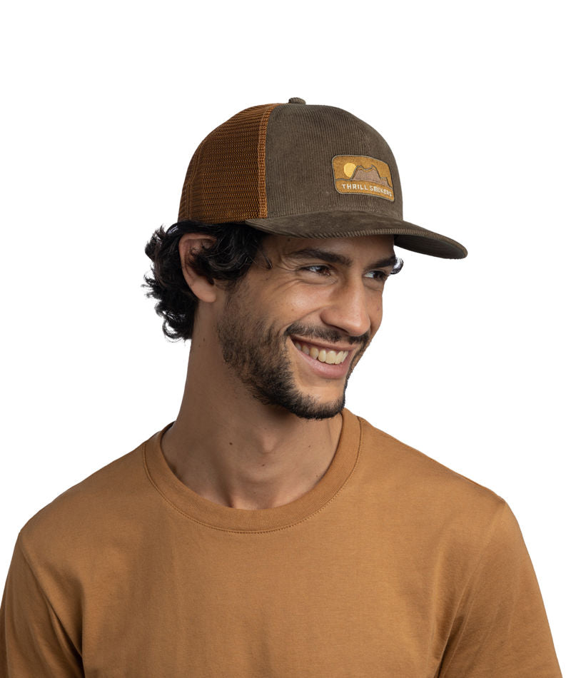 Buff Explore Adjustable Mesh Trucker Cap In Rhoes Brown