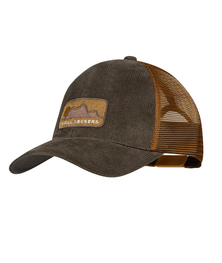 Buff Explore Adjustable Mesh Trucker Cap In Rhoes Brown