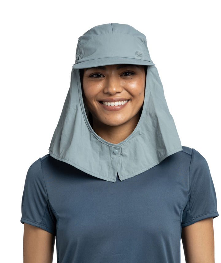 Buff Desert UPF 50 Neck Cape Lightweight Cap In Flint