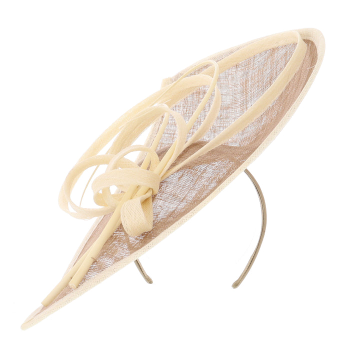 Latte & Ivory Large Maddox Disc Headband Fascinator (075)