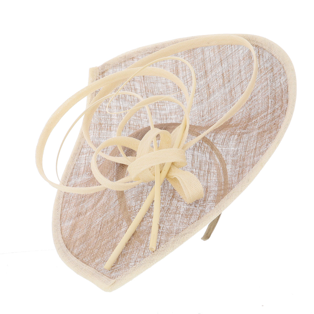 Latte & Ivory Large Maddox Disc Headband Fascinator (075)