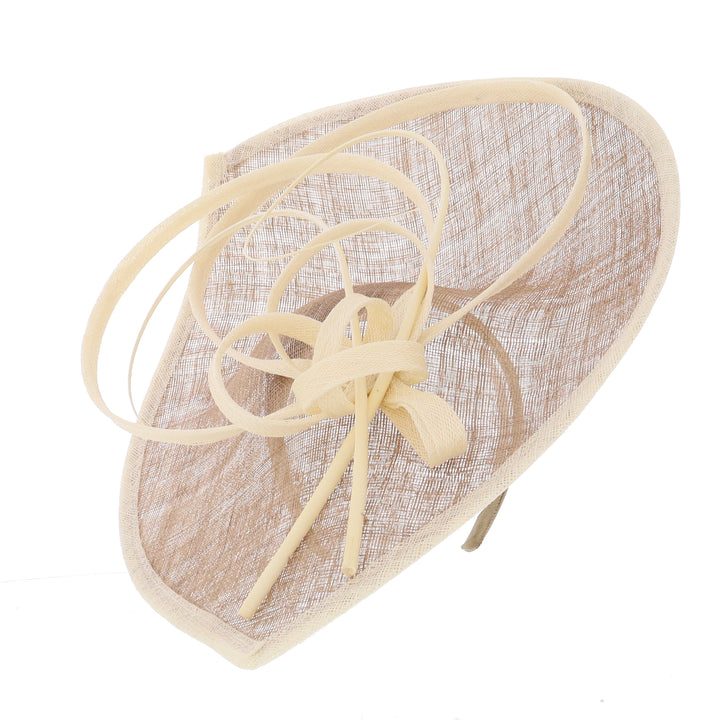 Latte & Ivory Large Maddox Disc Headband Fascinator (075)