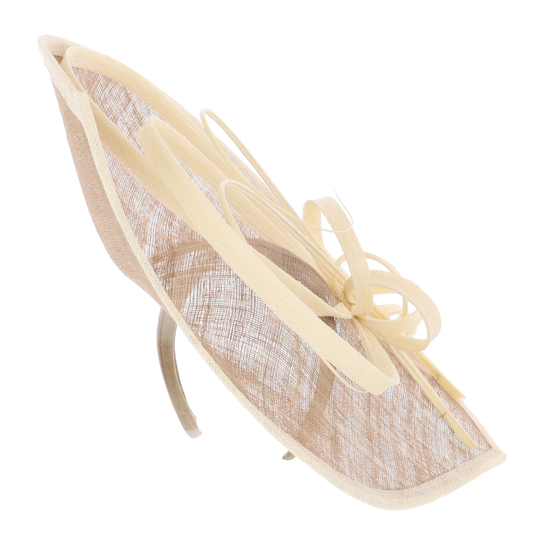 Latte & Ivory Large Maddox Disc Headband Fascinator (075)