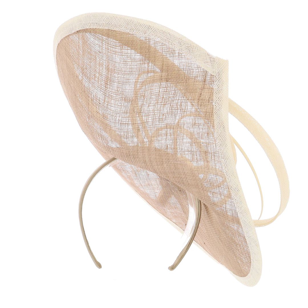 Latte & Ivory Large Maddox Disc Headband Fascinator (075)
