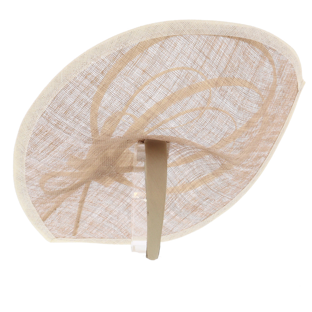 Latte & Ivory Large Maddox Disc Headband Fascinator (075)