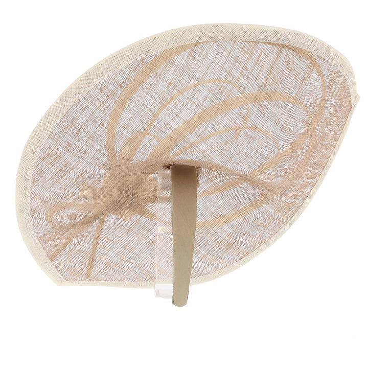 Latte & Ivory Large Maddox Disc Headband Fascinator (075)