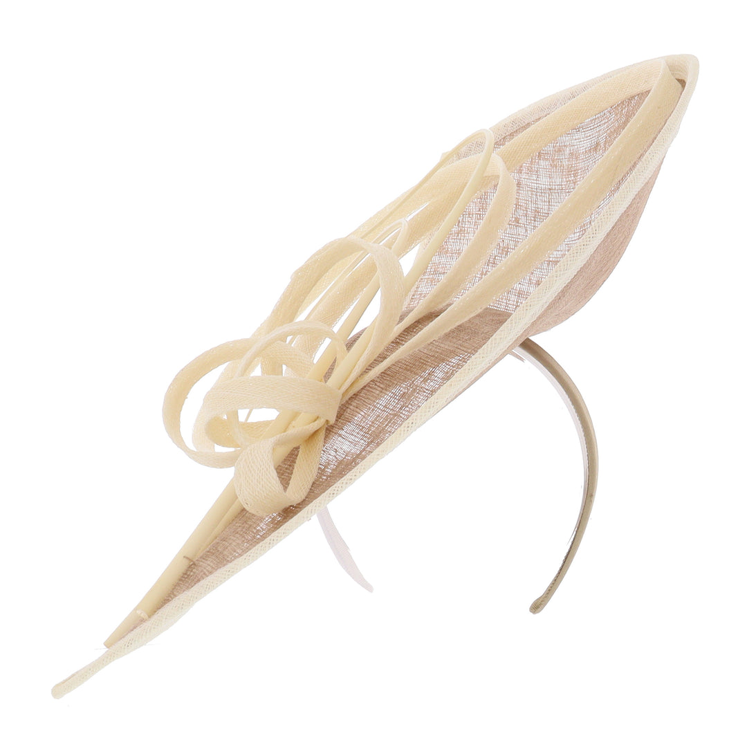 Latte & Ivory Large Maddox Disc Headband Fascinator (075)
