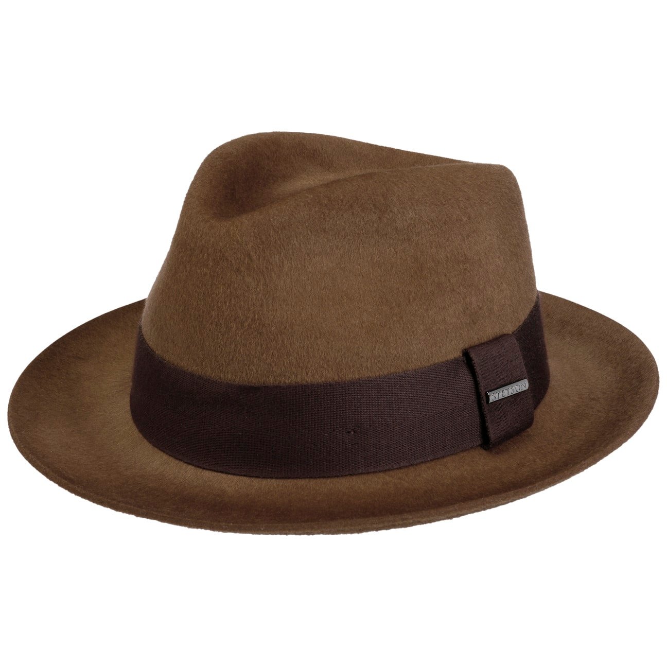 Stetson エルエルビーン ウールブラウンハット 59 7/8 Stetson Lenberg Woolfelt Suede Fedora Hat - The Hat Company
