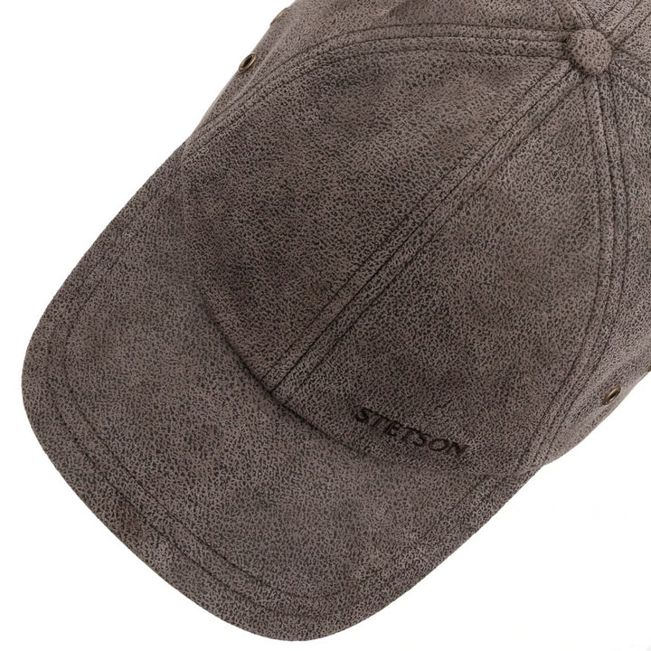 Stetson Liberty Brown Leather Baseball Cap