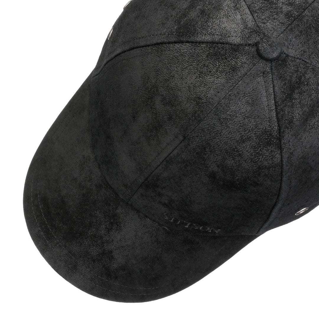 Stetson Liberty Leather Baseball Cap Black