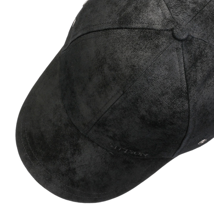 Stetson Liberty Leather Baseball Cap Black