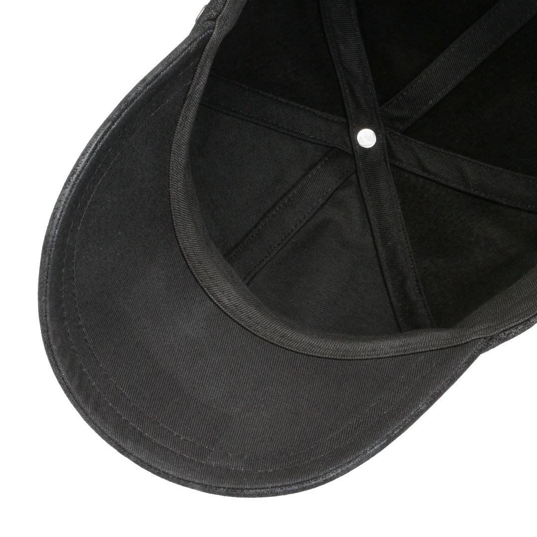 Stetson Liberty Leather Baseball Cap Black