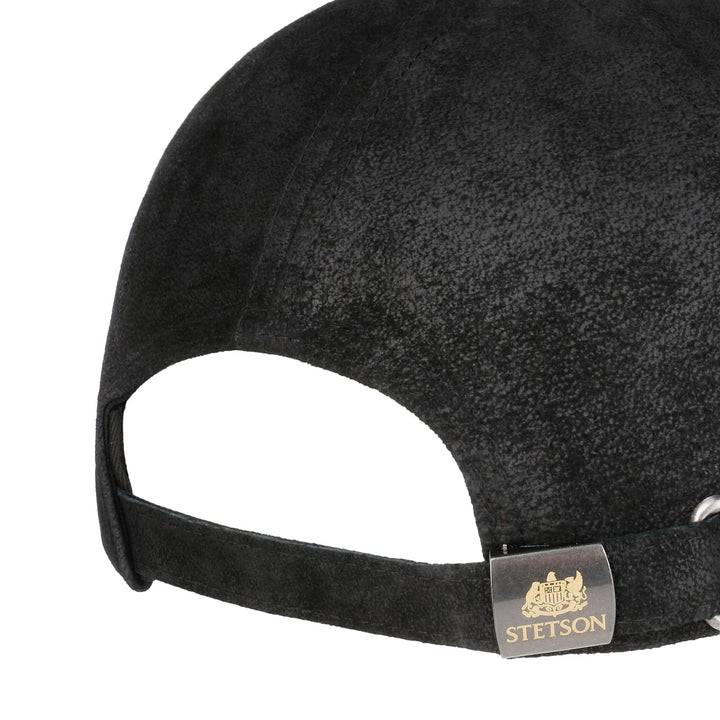 Stetson Liberty Leather Baseball Cap Black
