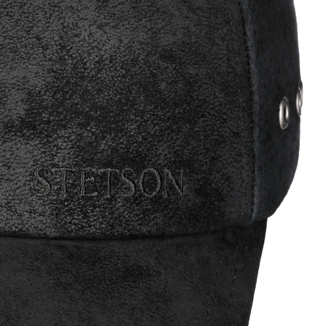 Stetson Liberty Leather Baseball Cap Black