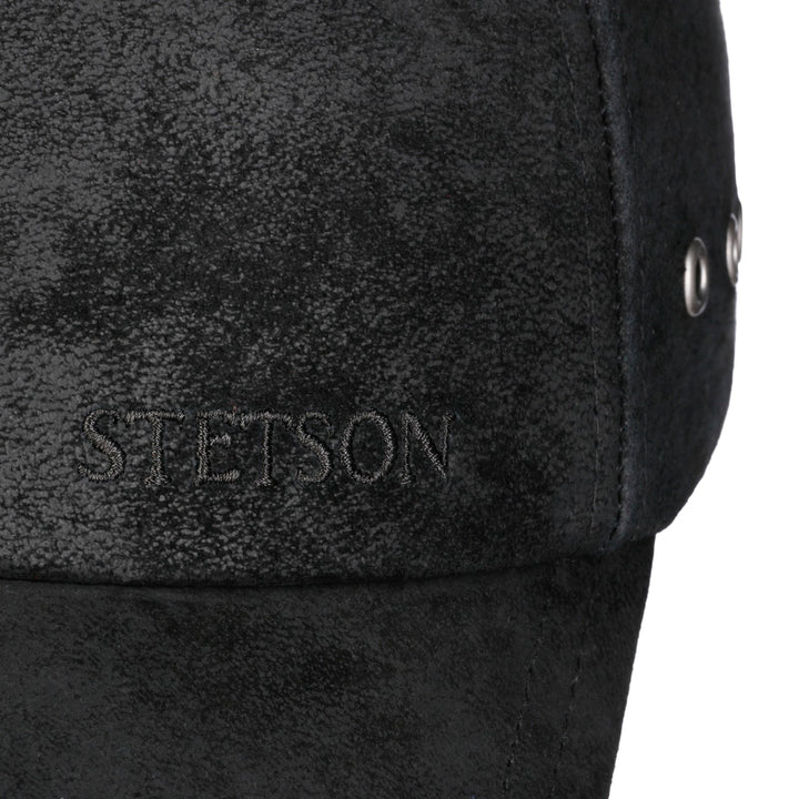 Stetson Liberty Leather Baseball Cap Black
