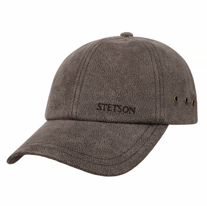 Stetson Liberty Brown Leather Baseball Cap